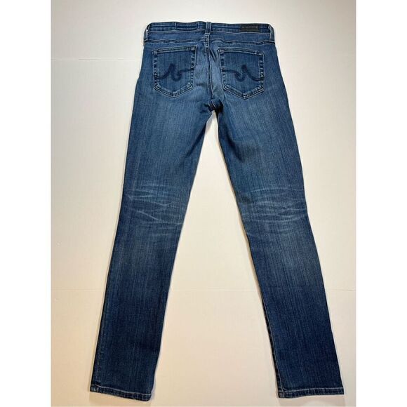 AG Adriano Goldschmied The Prima Ankle Cigarette Jean Medium Blue Wash Size 25R - Picture 4 of 9